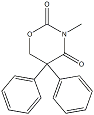 5,6-Dihydro-5,5-diphenyl-3-methyl-2H-1,3-oxazine-2,4(3H)-dione Structure