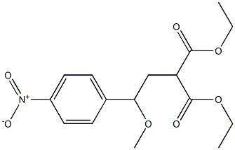 2-[2-Methoxy-2-(p-nitrophenyl)ethyl]malonic acid diethyl ester Struktur