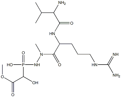 2-[[N-Methyl-N'-[5-guanidino-2-[(2-amino-3-methylbutyryl)amino]pentanoyl]hydrazino]phosphonyl]-2-hydroxyacetic acid methyl ester Structure