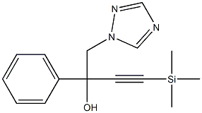 1-(Phenyl)-1-[(trimethylsilyl)ethynyl]-2-(1H-1,2,4-triazol-1-yl)ethanol,,结构式