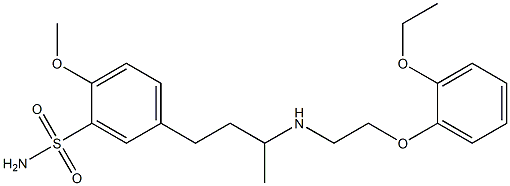 5-[3-[2-(2-Ethoxyphenyloxy)ethylamino]butyl]-2-methoxybenzenesulfonamide 结构式