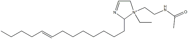 1-[2-(Acetylamino)ethyl]-1-ethyl-2-(8-tridecenyl)-3-imidazoline-1-ium 结构式