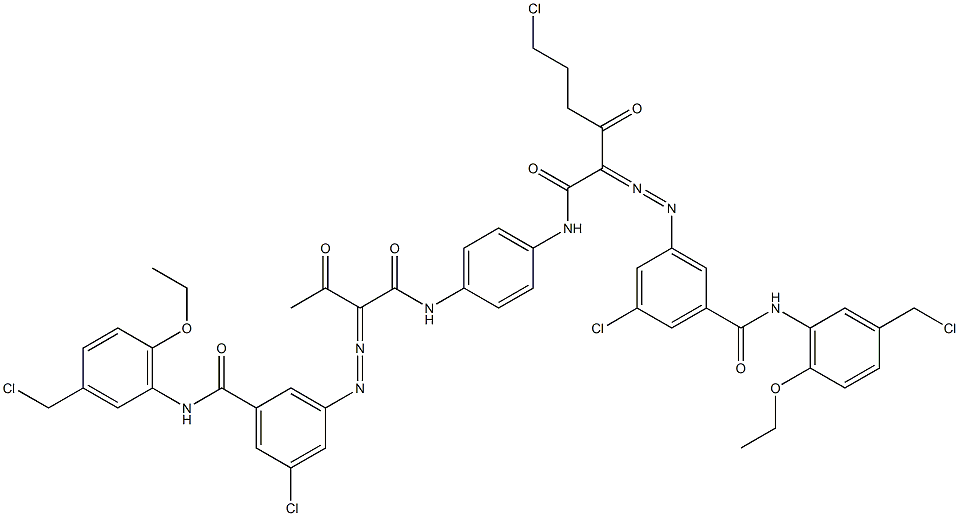  3,3'-[2-(2-Chloroethyl)-1,4-phenylenebis[iminocarbonyl(acetylmethylene)azo]]bis[N-[3-(chloromethyl)-6-ethoxyphenyl]-5-chlorobenzamide]