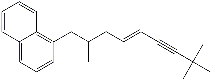 (E)-1-(1-Naphtyl)-2,8,8-trimethyl-4-nonen-6-yne,,结构式