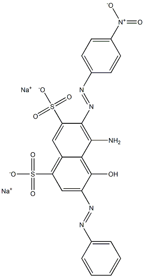 5-Amino-4-hydroxy-3-phenylazo-6-[(4-nitrophenyl)azo]naphthalene-1,7-disulfonic acid disodium salt 结构式