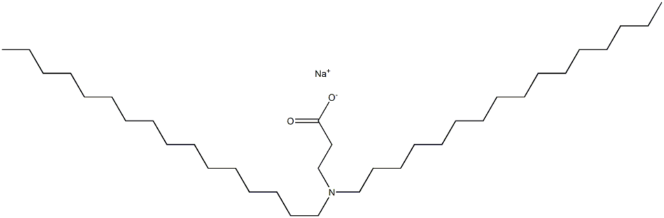 3-(Dihexadecylamino)propanoic acid sodium salt Structure