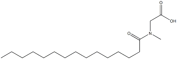 N-Pentadecanoyl-N-methylaminoacetic acid Struktur