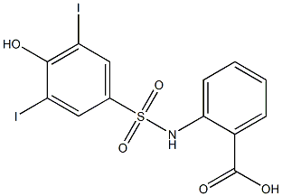 2-[N-(3,5-Diiodo-4-hydroxyphenylsulfonyl)amino]benzoic acid Struktur