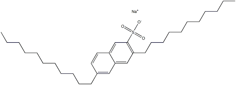 3,6-Diundecyl-2-naphthalenesulfonic acid sodium salt Structure