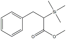 3-Phenyl-2-(trimethylsilyl)propanoic acid methyl ester Struktur