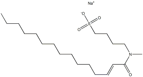 4-[N-(2-Pentadecenoyl)-N-methylamino]-1-butanesulfonic acid sodium salt Structure