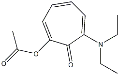 2-(アセトキシ)-7-(ジエチルアミノ)-2,4,6-シクロヘプタトリエン-1-オン 化学構造式