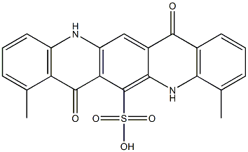 5,7,12,14-Tetrahydro-4,8-dimethyl-7,14-dioxoquino[2,3-b]acridine-6-sulfonic acid,,结构式