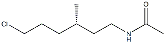 (-)-N-[(S)-6-Chloro-3-methylhexyl]acetamide,,结构式