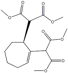 (1S)-2-Cycloheptene-1,2-dimalonic acid tetramethyl ester Structure