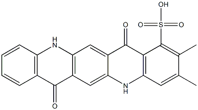 5,7,12,14-Tetrahydro-2,3-dimethyl-7,14-dioxoquino[2,3-b]acridine-1-sulfonic acid Structure