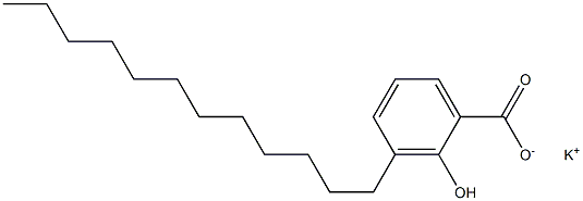 3-Dodecyl-2-hydroxybenzoic acid potassium salt,,结构式