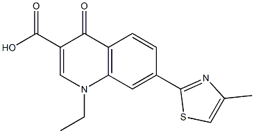 1,4-Dihydro-1-ethyl-4-oxo-7-(4-methylthiazol-2-yl)quinoline-3-carboxylic acid Structure