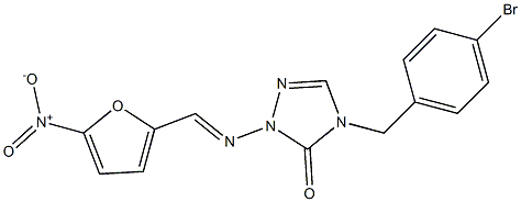 1-(5-Nitro-2-furylmethylene)amino-4-(p-bromobenzyl)-1H-1,2,4-triazol-5(4H)-one,,结构式