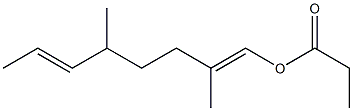 Propionic acid 2,5-dimethyl-1,6-octadienyl ester 结构式
