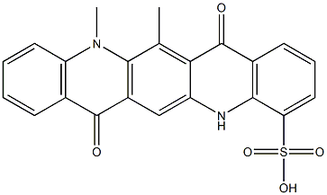 5,7,12,14-Tetrahydro-12,13-dimethyl-7,14-dioxoquino[2,3-b]acridine-4-sulfonic acid,,结构式