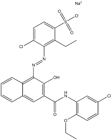 4-Chloro-2-ethyl-3-[[3-[[(3-chloro-6-ethoxyphenyl)amino]carbonyl]-2-hydroxy-1-naphtyl]azo]benzenesulfonic acid sodium salt