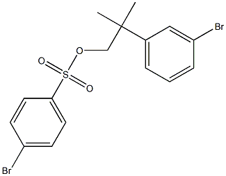 4-Bromobenzenesulfonic acid 2-methyl-2-(3-bromophenyl)propyl ester,,结构式