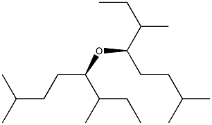 (-)-イソペンチル[(R)-2-メチルブチル]エーテル 化学構造式