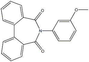 6-(3-Methoxyphenyl)-5H-dibenz[c,e]azepine-5,7(6H)-dione Struktur