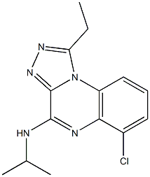 4-Isopropylamino-1-ethyl-6-chloro[1,2,4]triazolo[4,3-a]quinoxaline Structure