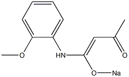 4-Sodiooxy-4-[(o-methoxyphenyl)amino]-3-buten-2-one Struktur