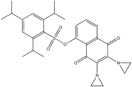 2,3-Bis(1-aziridinyl)-5-(2,4,6-triisopropylphenylsulfonyloxy)-1,4-naphthoquinone|