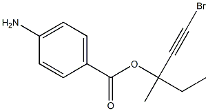 4-Aminobenzoic acid 3-bromo-1-ethyl-1-methyl-2-propynyl ester Structure