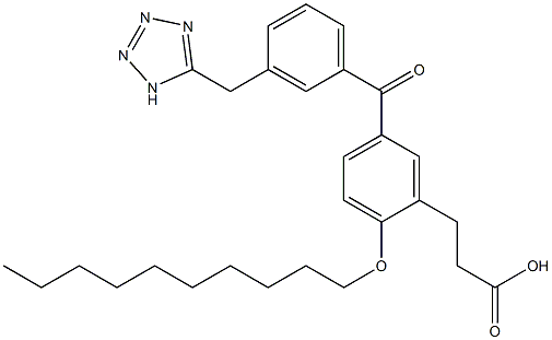 2-(Decyloxy)-5-[3-(1H-tetrazol-5-ylmethyl)benzoyl]benzenepropanoic acid