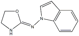 1-(オキサゾリジン-2-イリデンアミノ)-1H-インドール 化学構造式