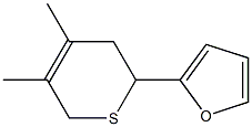 5,6-Dihydro-3,4-dimethyl-6-(2-furanyl)-2H-thiopyran Structure