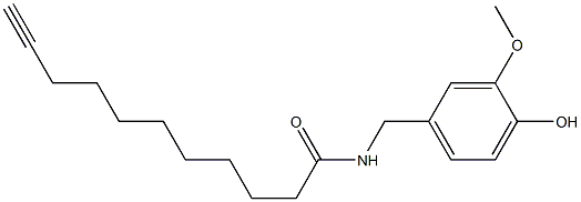 N-(4-Hydroxy-3-methoxybenzyl)-10-undecynamide Structure