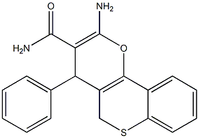 2-Amino-4-[phenyl]-4H,5H-[1]benzothiopyrano[4,3-b]pyran-3-carboxamide