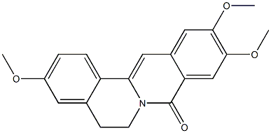 5,6-Dihydro-3,10,11-trimethoxy-8H-dibenzo[a,g]quinolizin-8-one Struktur
