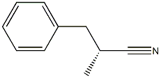 [R,(-)]-2-メチル-3-フェニルプロピオノニトリル 化学構造式