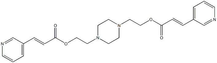1,4-Piperazinediethanol bis(3-pyridineacrylate) Struktur