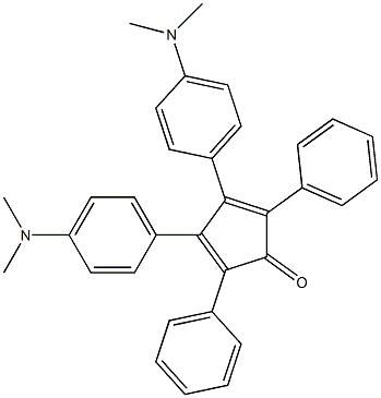 2,5-Diphenyl-3,4-bis(4-dimethylaminophenyl)-2,4-cyclopentadien-1-one Struktur