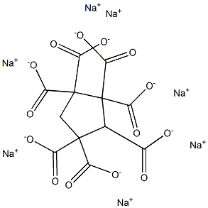 1,1,2,2,3,4,4-Cyclopentaneheptacarboxylic acid heptasodium salt Struktur
