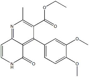 4-(3,4-Dimethoxyphenyl)-2-methyl-5-oxo-5,6-dihydro-1,6-naphthyridine-3-carboxylic acid ethyl ester Structure