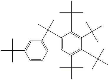 2-(2,3,4,5-Tetra-tert-butylphenyl)-2-(3-tert-butylphenyl)propane 结构式