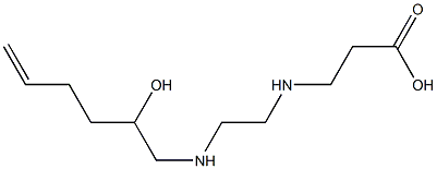 3-[N-[2-[N-(2-Hydroxy-5-hexenyl)amino]ethyl]amino]propionic acid,,结构式