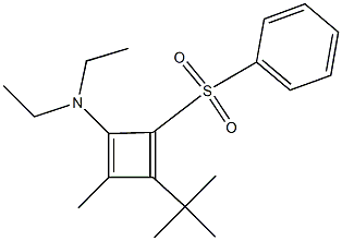 N,N-Diethyl-4-(phenylsulfonyl)-2-methyl-3-(1,1-dimethylethyl)-cyclobutadien-1-amine Structure