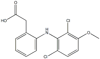 2-(2,6-Dichloro-3-methoxyphenylamino)benzeneacetic acid Structure