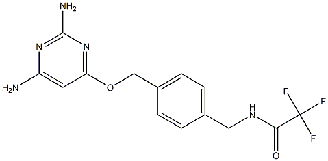 N-[4-(2,6-Diamino-pyrimidin-4-yloxymethyl)-benzyl]-2,2,2-trifluoro-acetamide 化学構造式