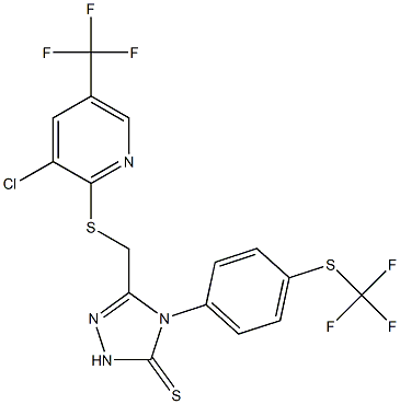 3-((3-Chloro-5-(trifluoromethyl)(2-pyridylthio))methyl)-4-(4-(trifluoromethylthio)phenyl)-1,2,4-triazoline-5-thione,,结构式